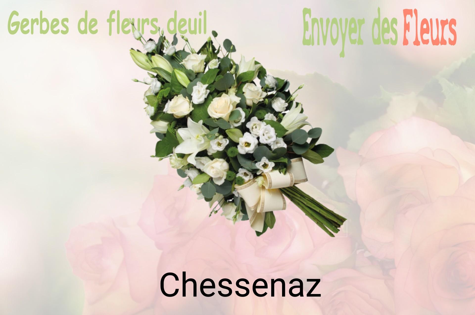Gerbe de fleurs de deuil livrée à Chessenaz